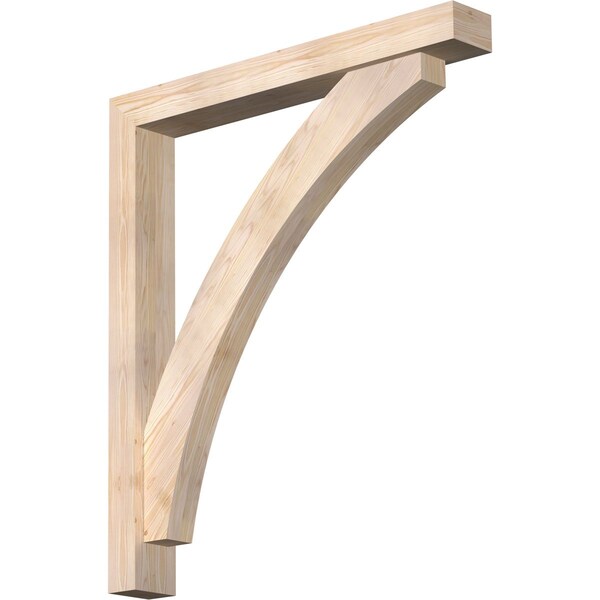 Ekena Millwork Thorton Block Smooth Bracket w/ Offset Brace, Douglas Fir, 5 1/2"W x 42"D x 48"H BKT0604X42X48THR05SDF - main
